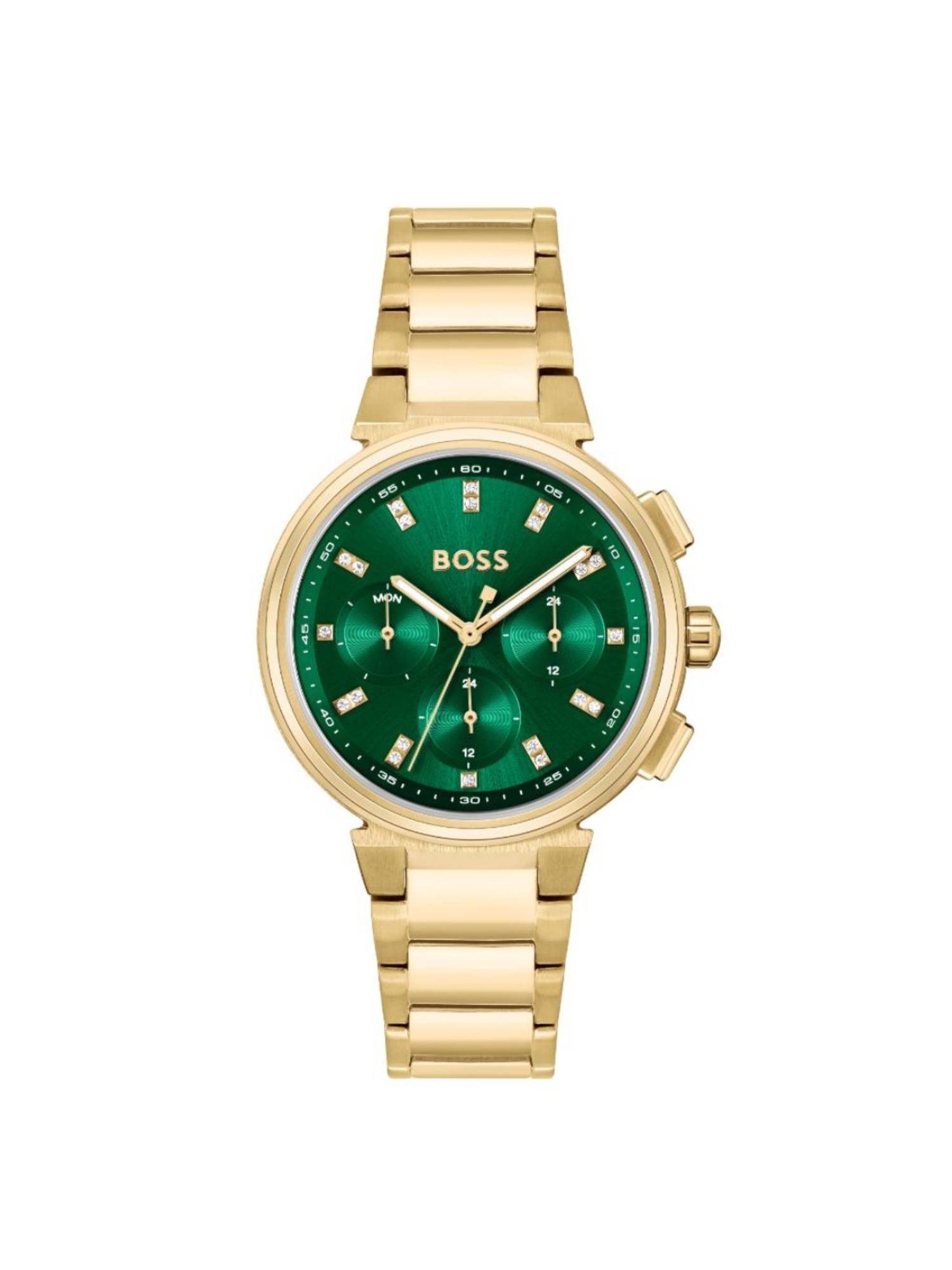 Boss One Qtz Multifunction 38 mm Green Dial Women Watch (1502679) (M)