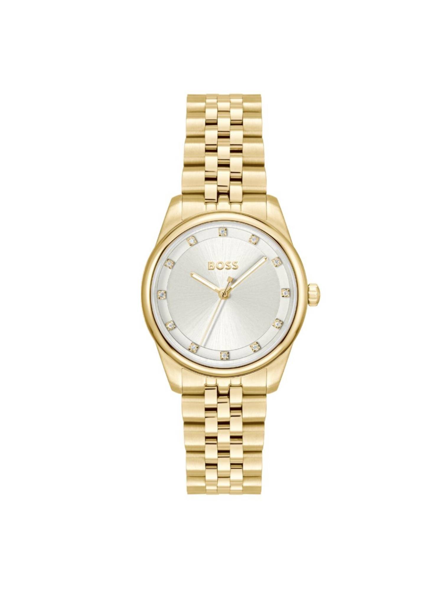 Boss Graceful Precious Qtz Basic 32 mm White Dial Women Watch (1502810) (M)