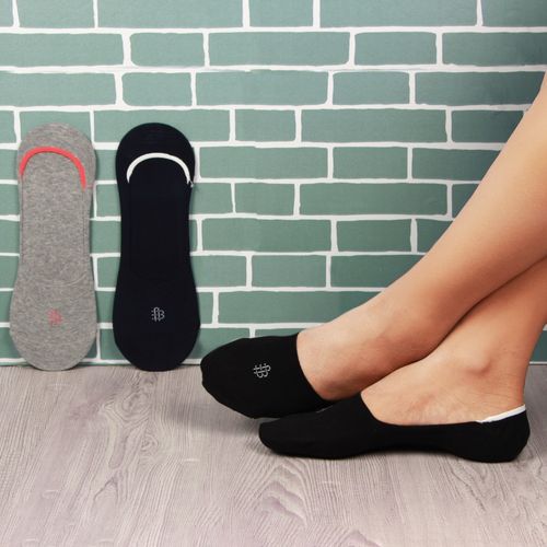 Buy Bonjour Unisex Cotton Loafer Socks (Pack of 3) Online