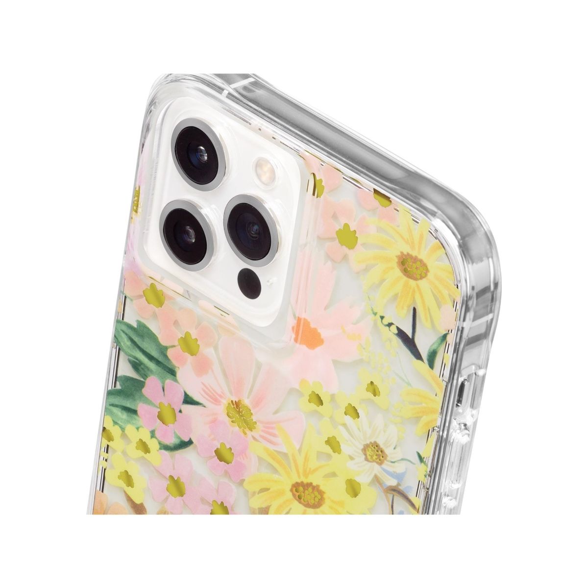 CaseMate Rifle Paper Co. Hard Case with Antimicrobial Protection for iPhone 13 Pro Marguerite