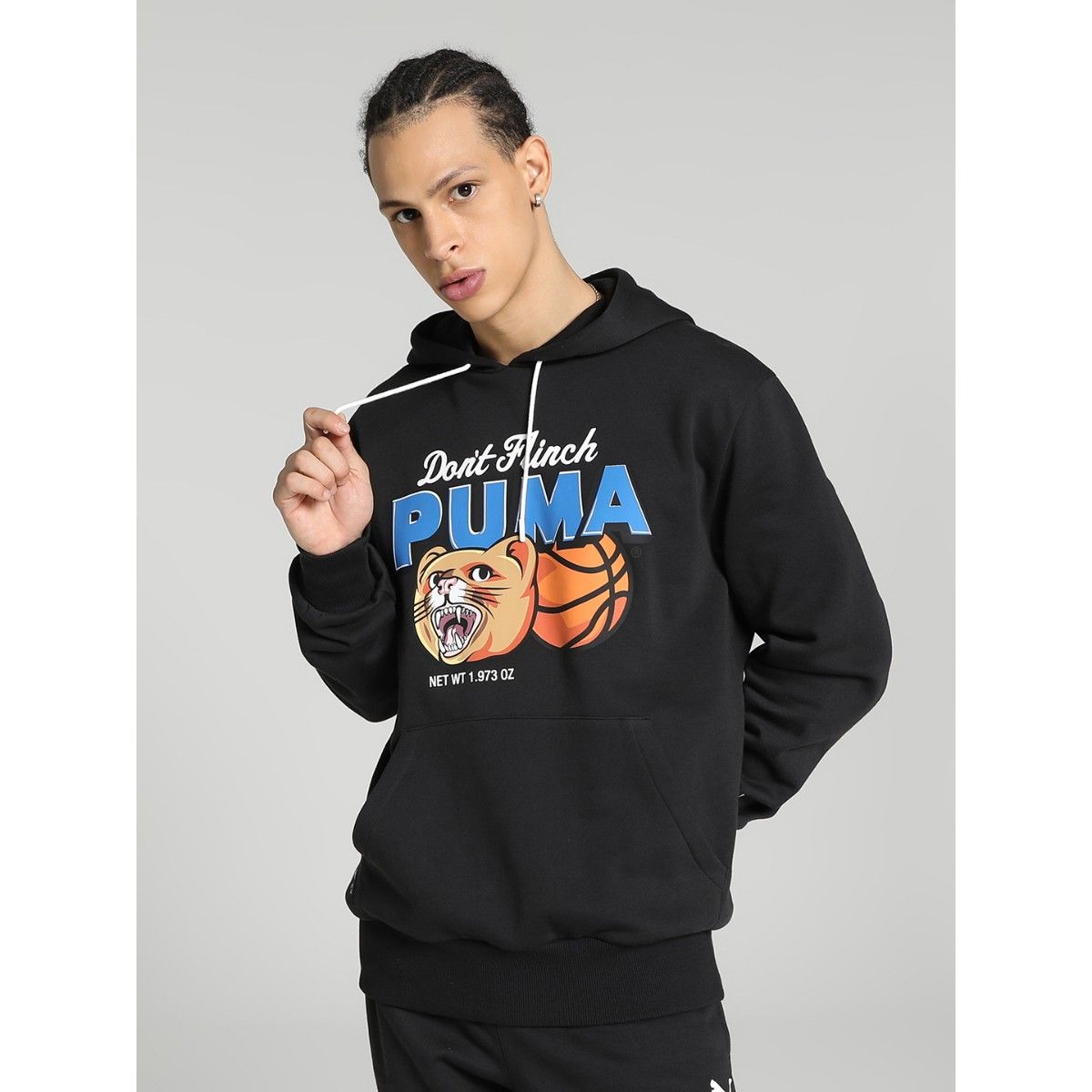 Buy Puma Dylan Men Black Graphic Print Hoodies Online