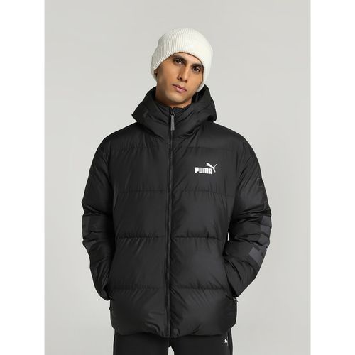 Puma Power Men Black Hooded Neck Jacket