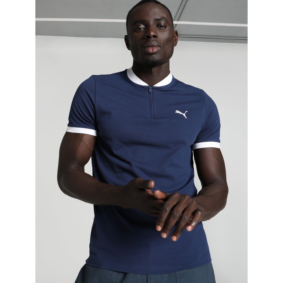 Puma blue cheap polo t shirt