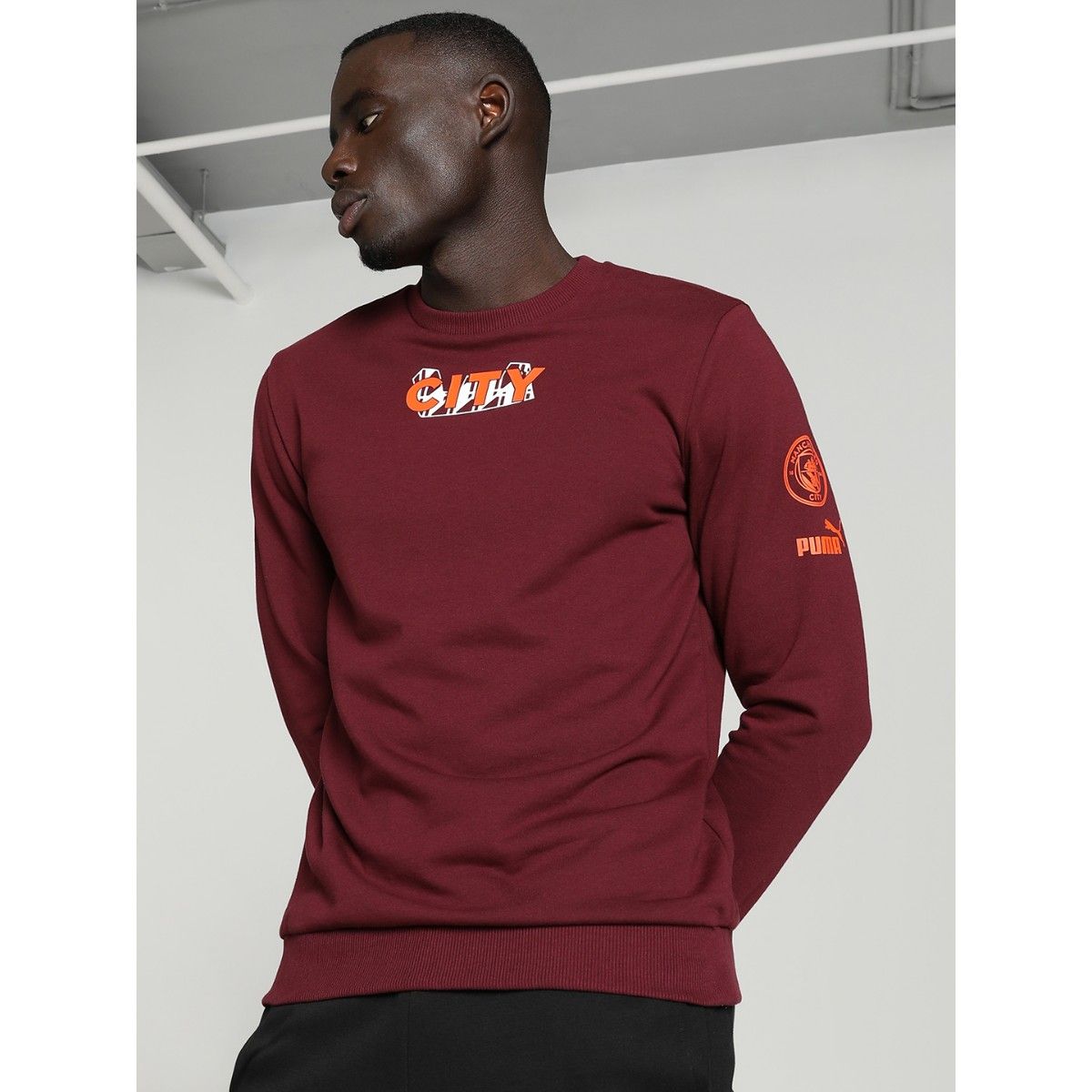 Puma maroon sweatshirt sale