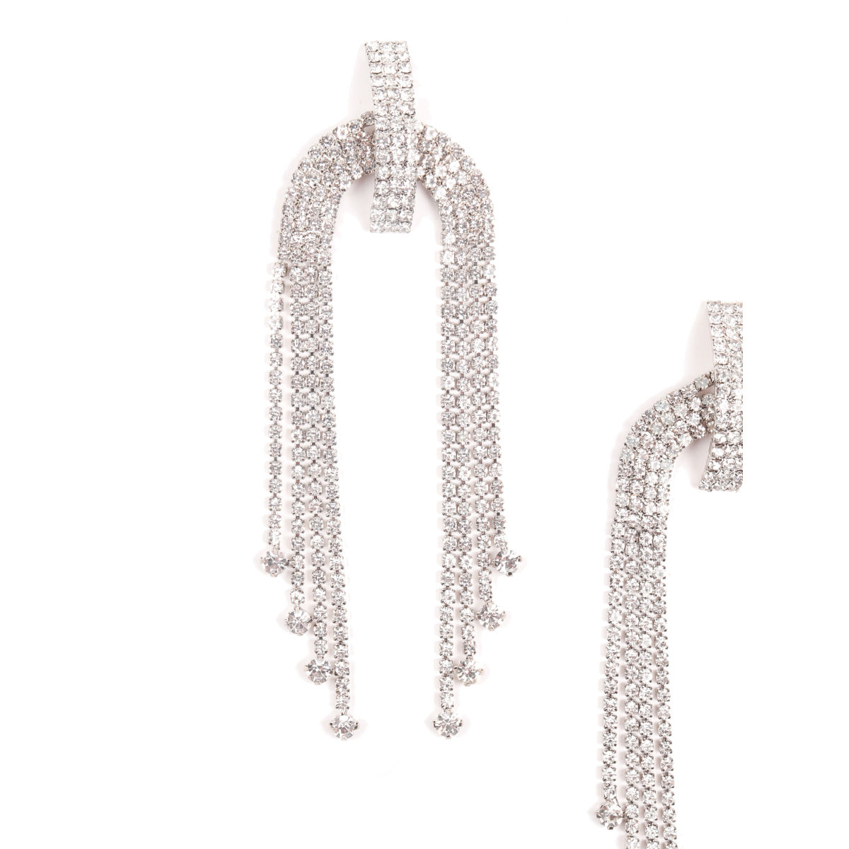Buy Odette Upsidedown Ushape Shiny Rhine Stone Dangle Earrings Online
