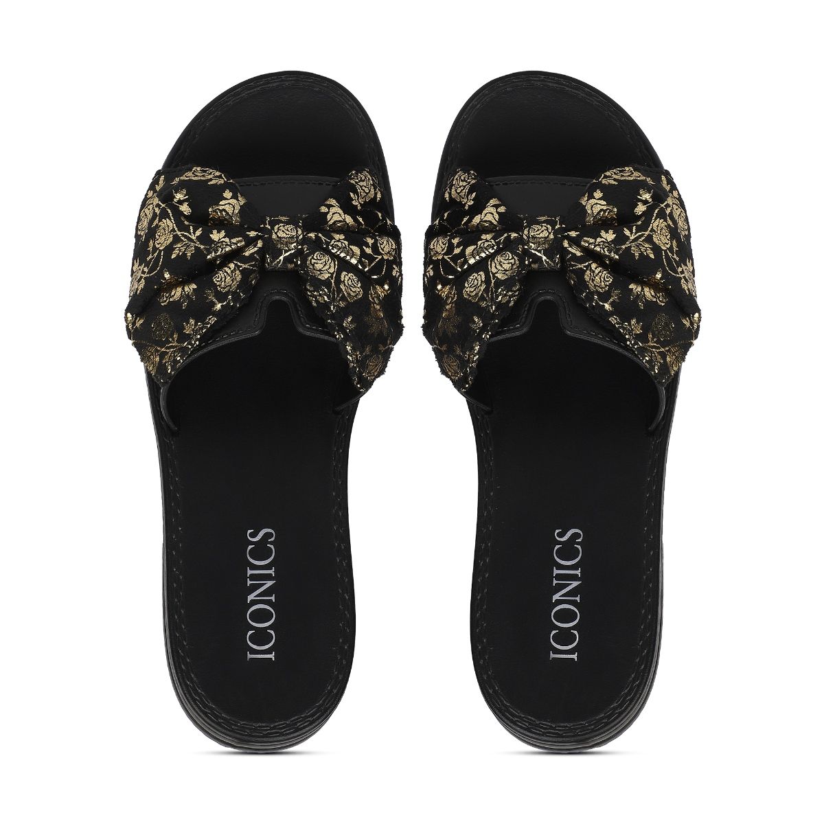 Womens discount floral sliders