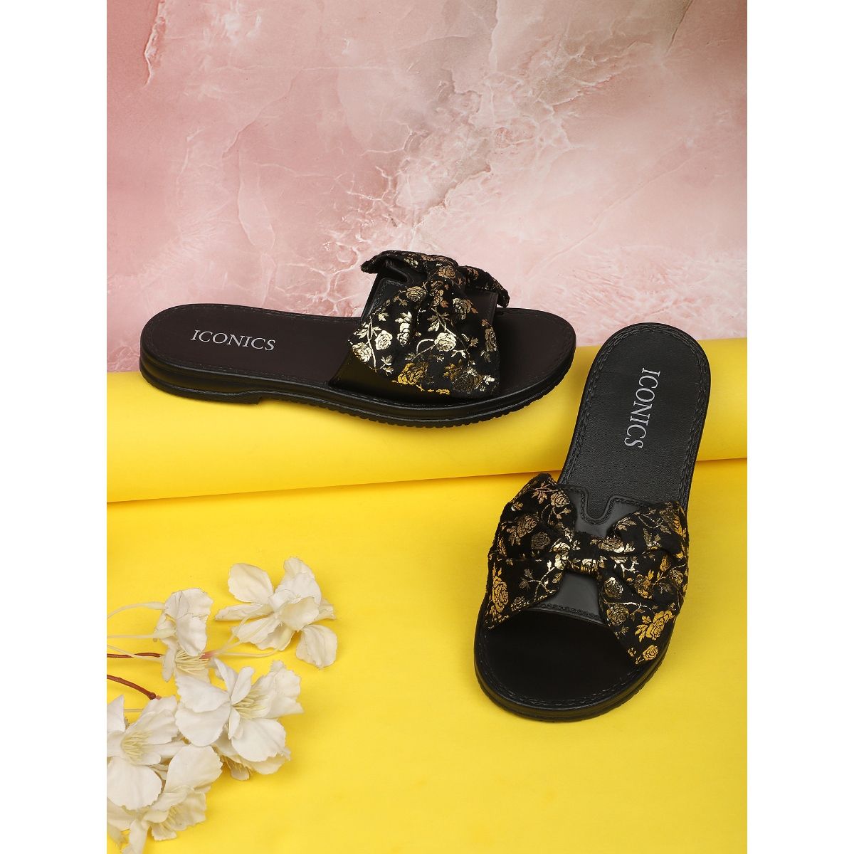 Womens on sale floral sliders