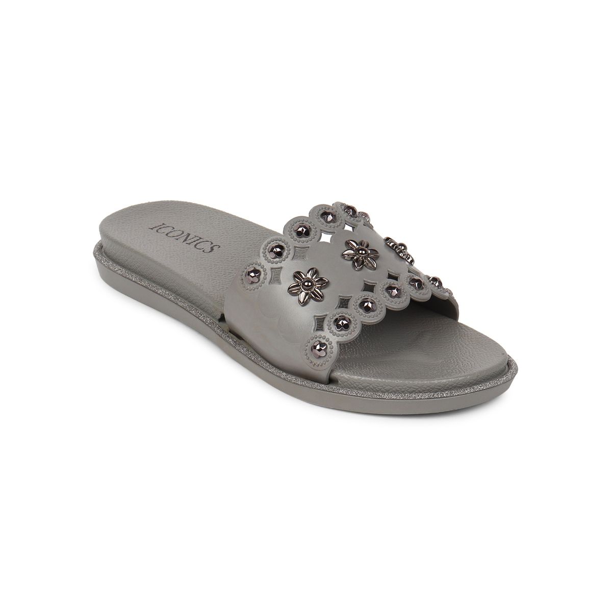 Womens embellished sliders hot sale