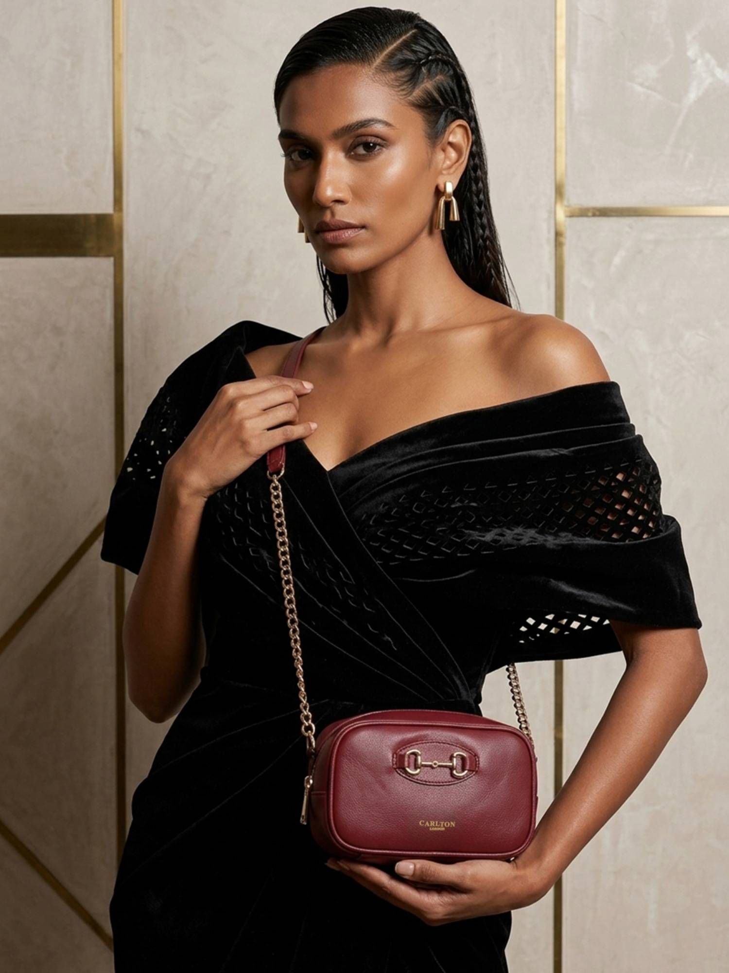 Carlton London Women Stylish Small Shoulder For Daily Us Red