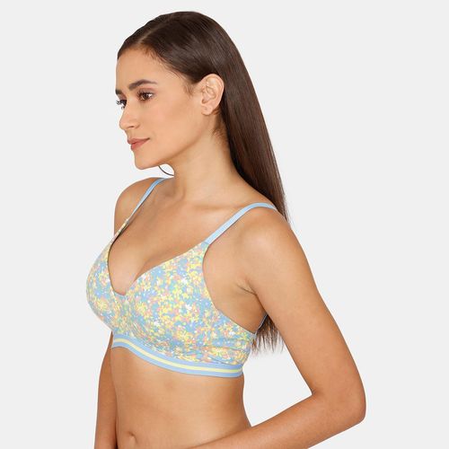 Buy Zivame Vivacious Padded Non-Wired 3/4th Coverage T-Shirt Bra