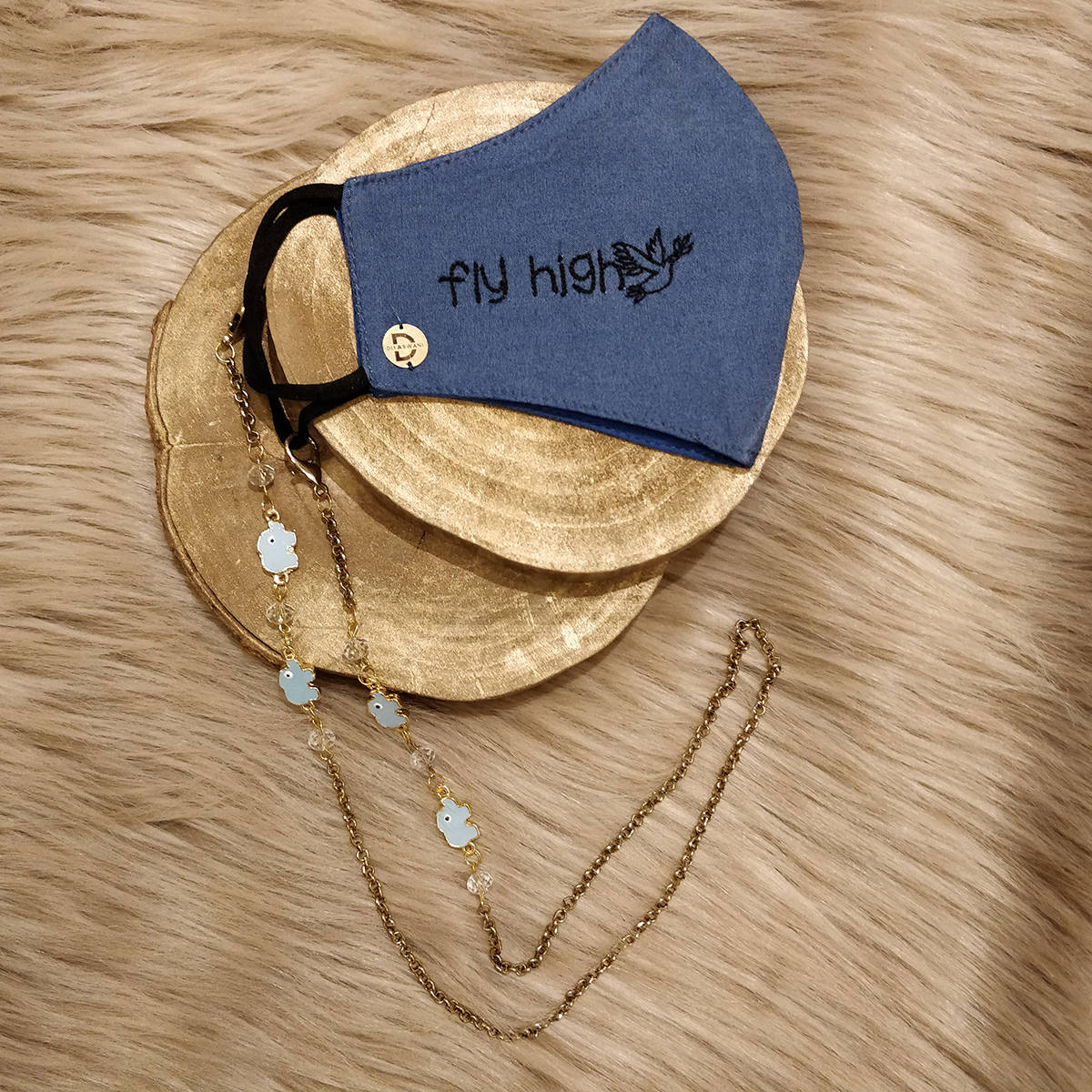 Diya Aswani Blue Elephant Chain