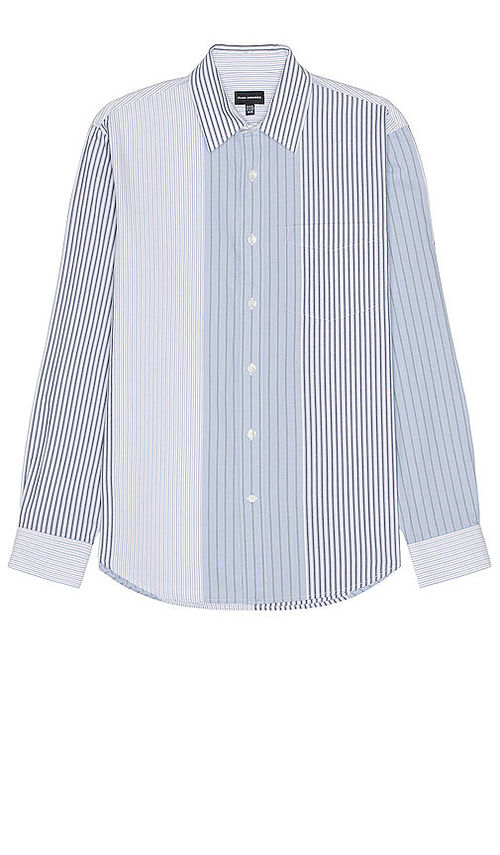 sachin and babi light blue dress Club Monaco Slim Fit Oxford Stripe Shirt Blue/White at CareOfCarl.com main image 0