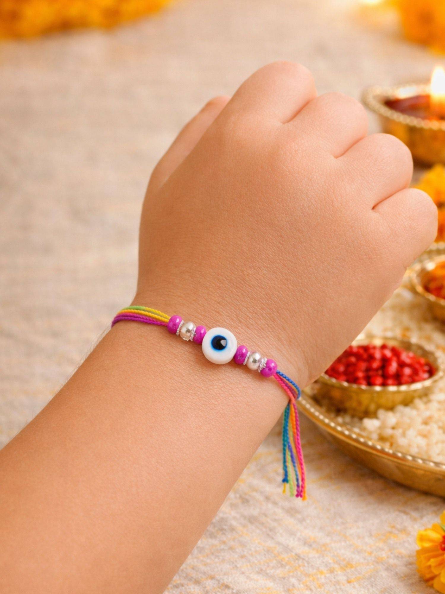 Digital Dress Room Kids Evil Eye Charm Rakhi