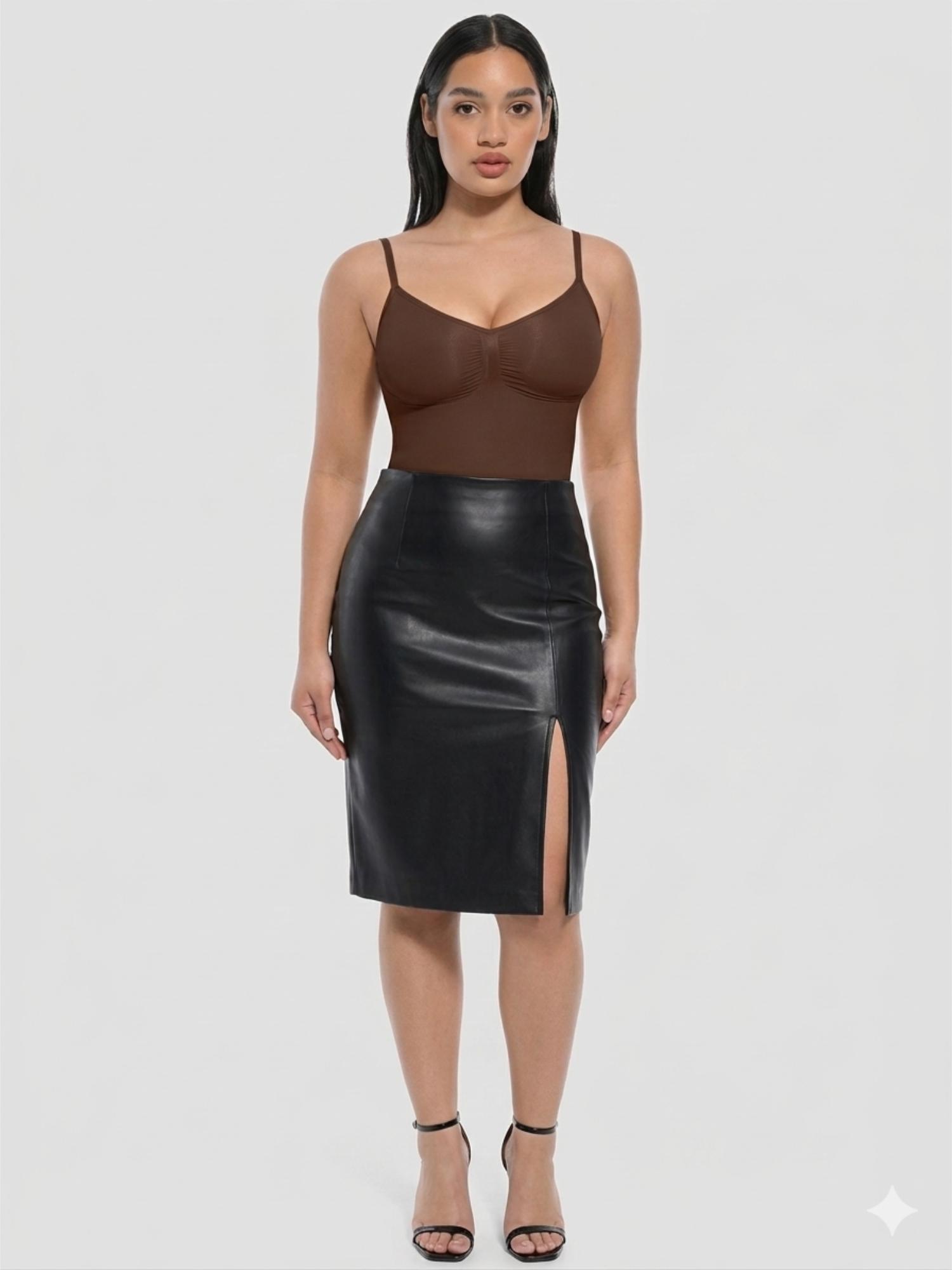 Buy Shop The Edit Brown High Compression Bodysuit Shaper Online