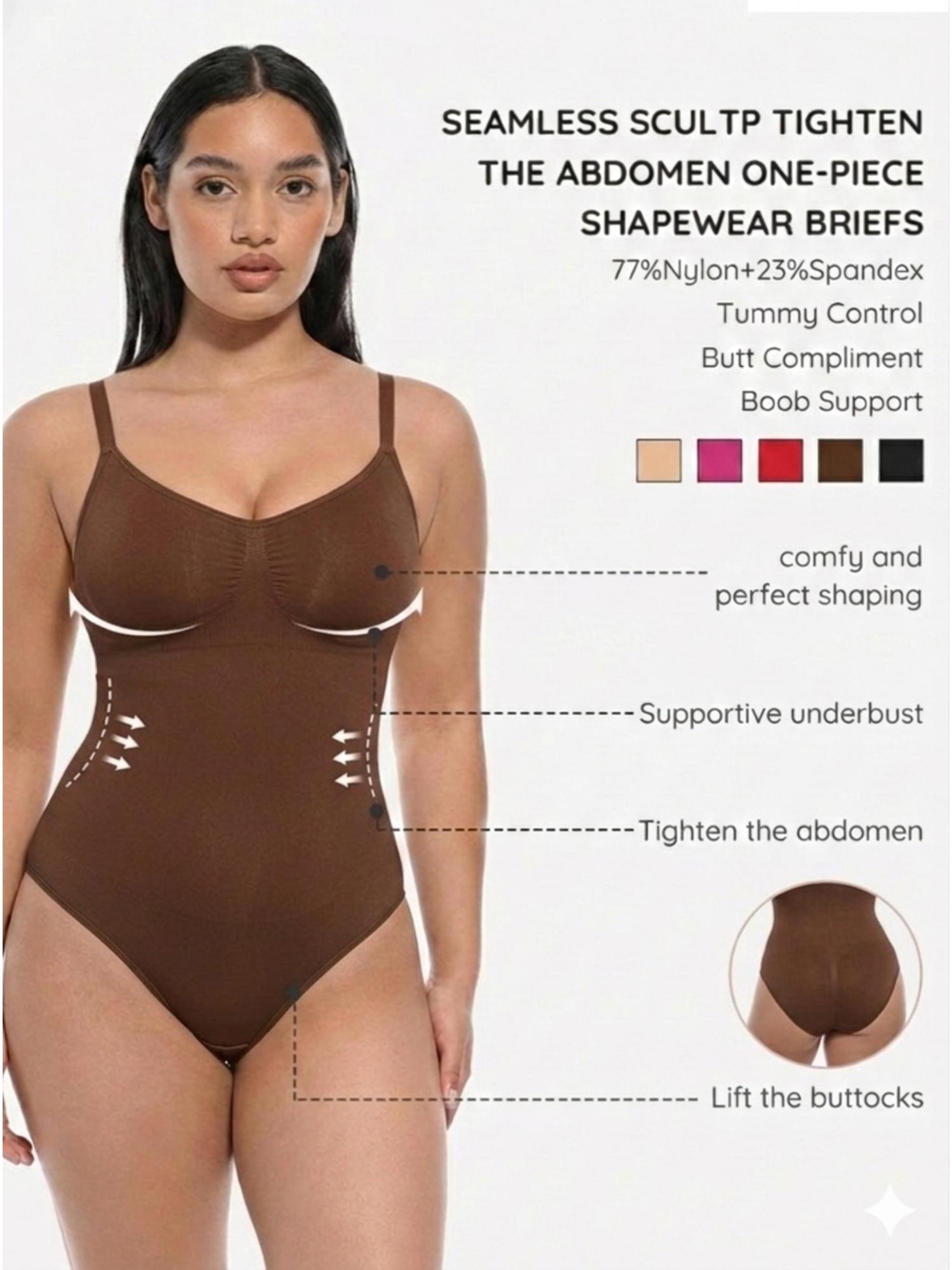 Buy Shop The Edit Brown High Compression Bodysuit Shaper Online