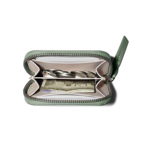 DailyObjects Sap Green Vegan Leather Zipper Slim Card Coin Wallet