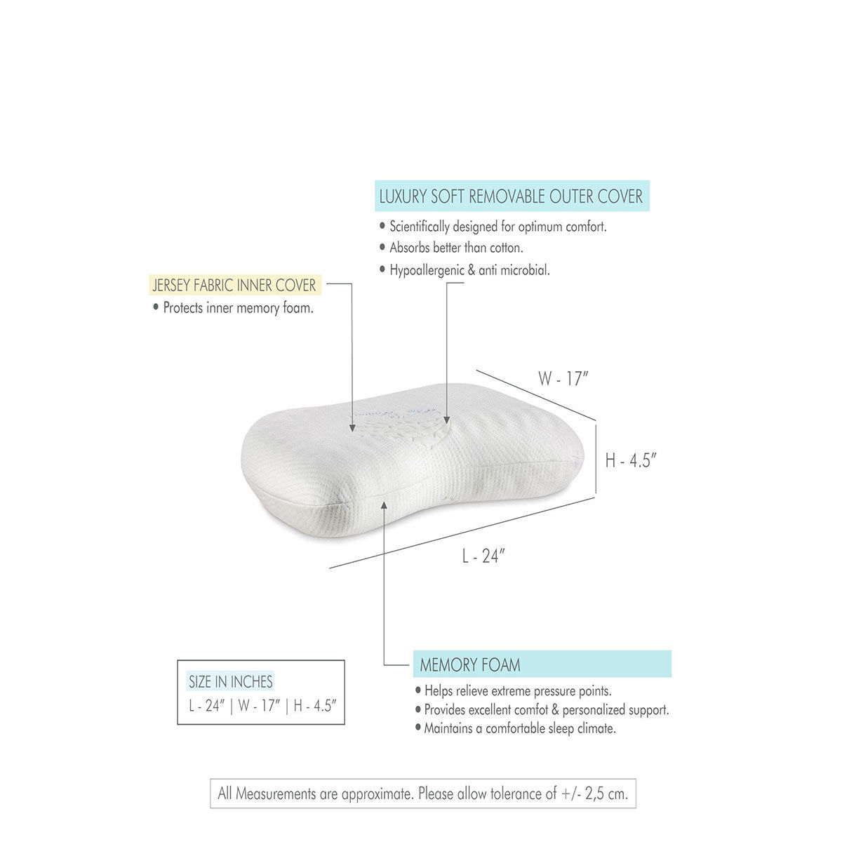 Buy The White Willow Special Curve Bed Pillow Online