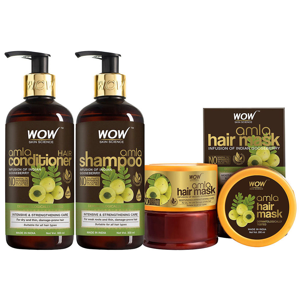 WOW Skin Science Ultimate Amla Kit ( Shampoo +conditioner + Hair Mask )