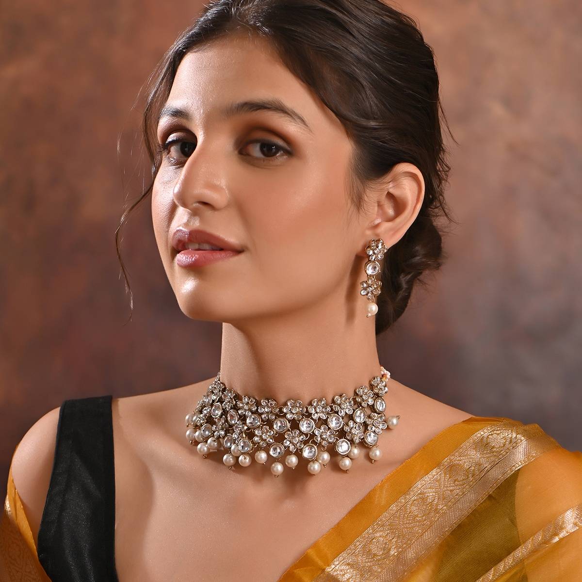 Fida Wedding Zubeida Gold Wedding Ethnic Kundan & Pearls Jewellery Set For Women