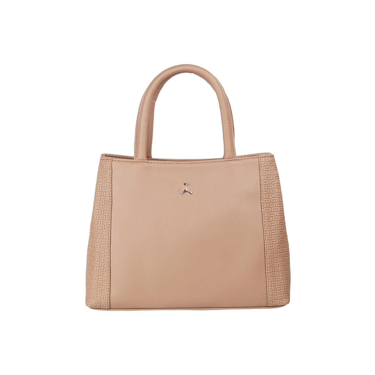 Mochi Brown Solid Synthetic Handbag