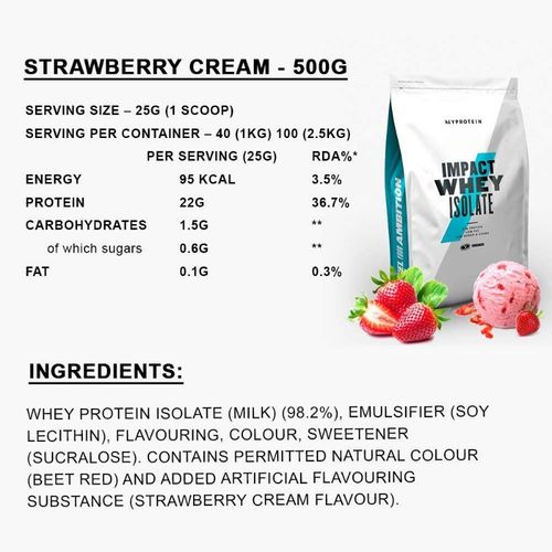Buy Myprotein Impact Whey Isolate Strawberry Cream Online