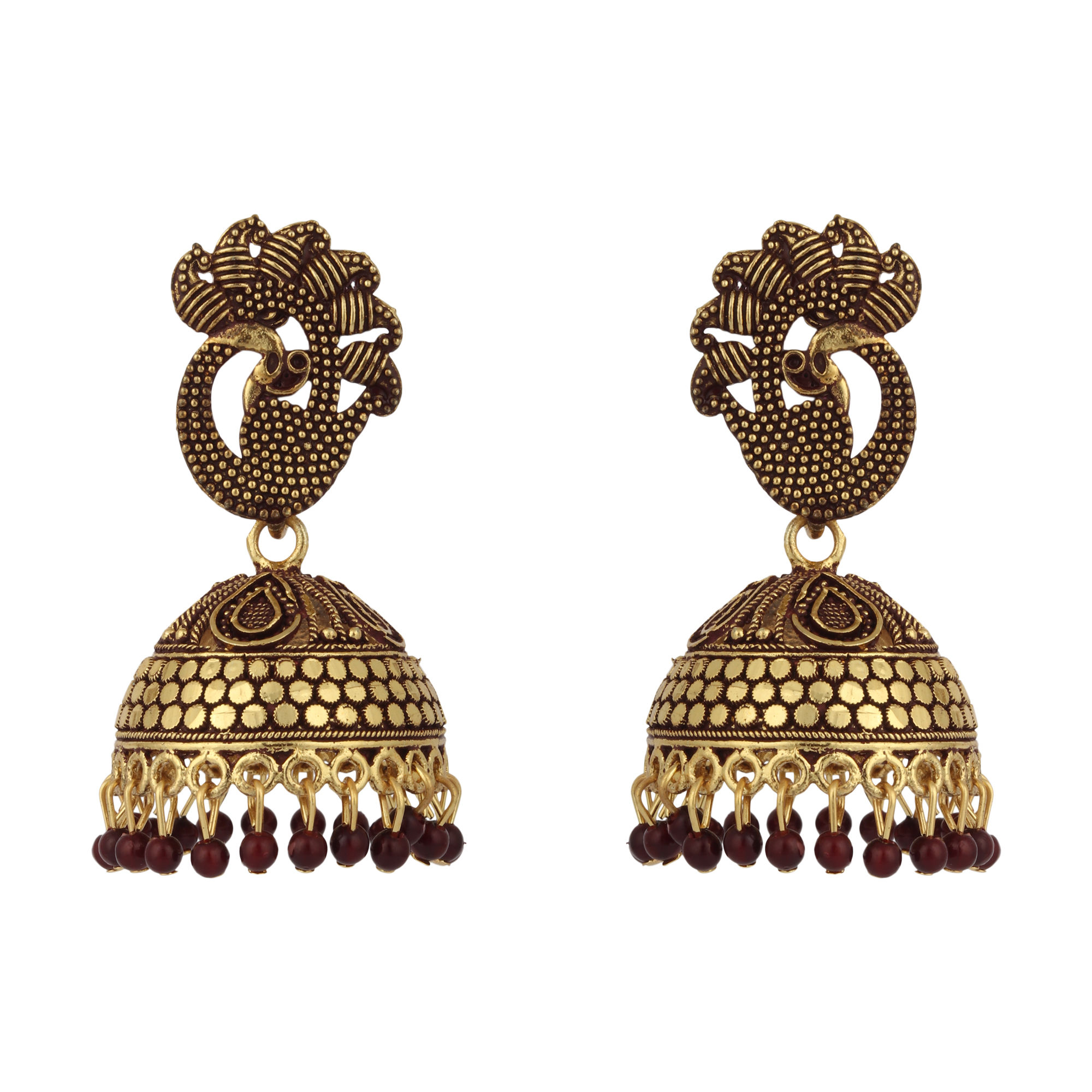 Anika's Creations Designer Gold Plated Enamelled Traditional Partywear