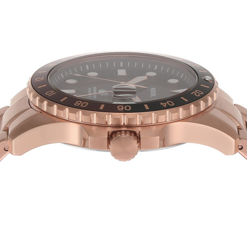 Buy Fossil Blue Gmt Rose Gold Watch FS6027 (Medium) Online