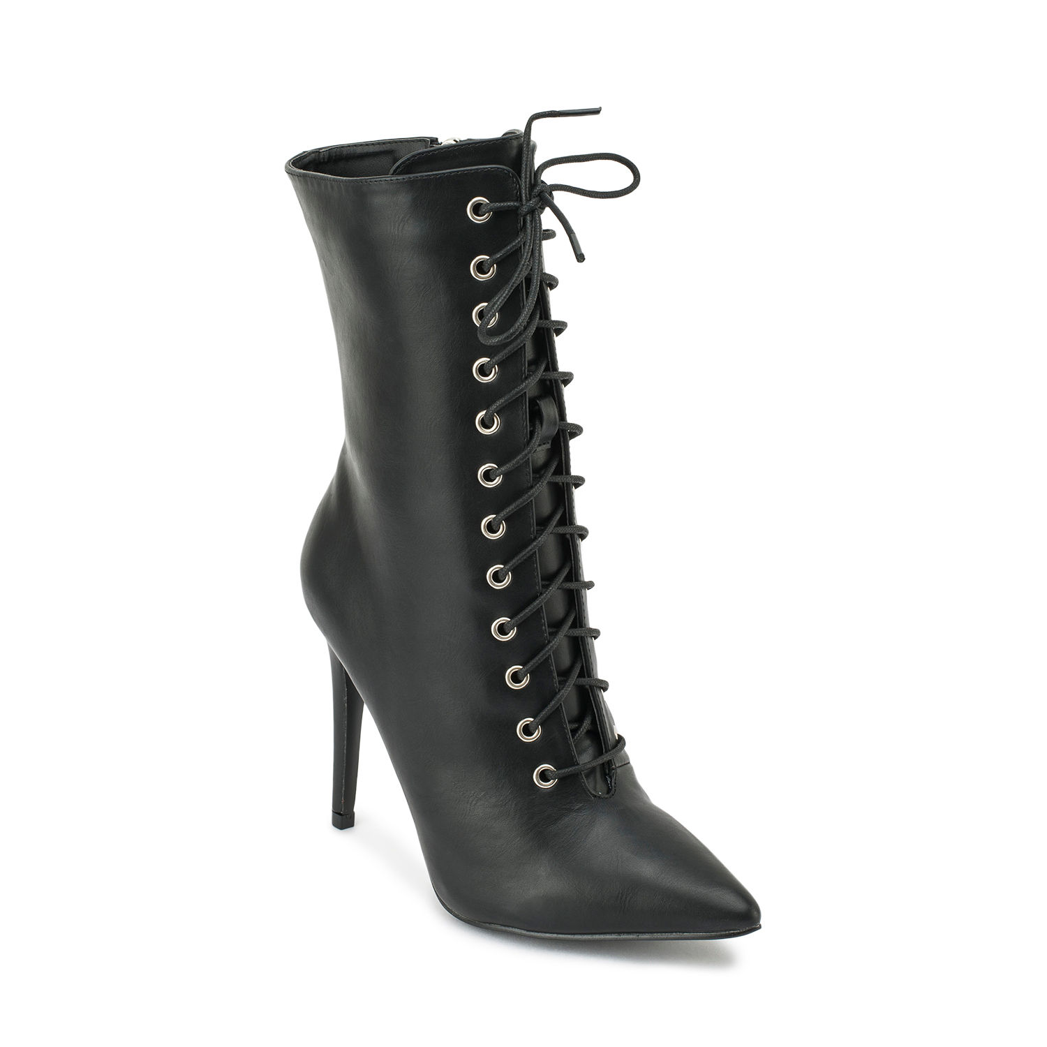 Truffle Collection glam over the knee stiletto boots in black
