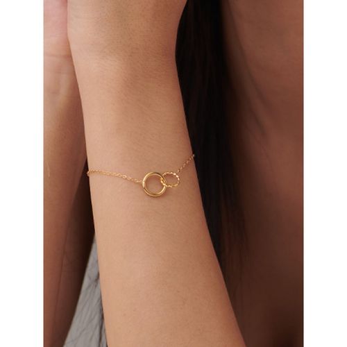 Buy Palmonas 18K Gold Plated Double Rings Bracelet for Women Online