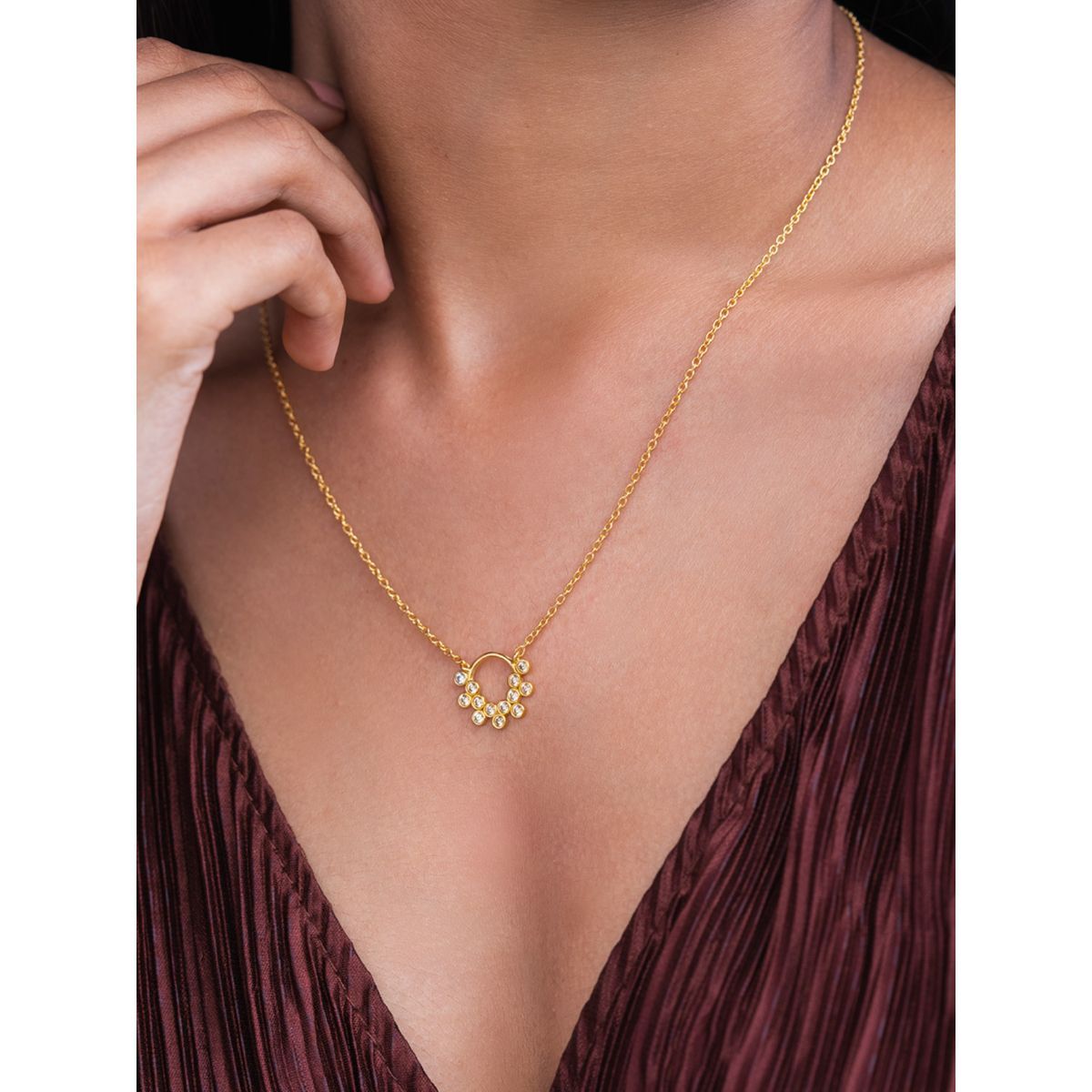 Buy Talking To The Moon Layered Necklace In Gold Plated 925 Silver from  Shaya by CaratLane