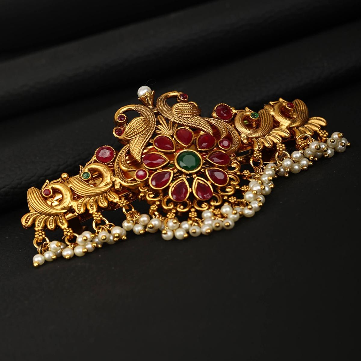 Priyaasi Ruby Beads Gold-plated Hair Accessories: Buy Priyaasi Ruby Beads  Gold-plated Hair Accessories Online at Best Price in India | Nykaa