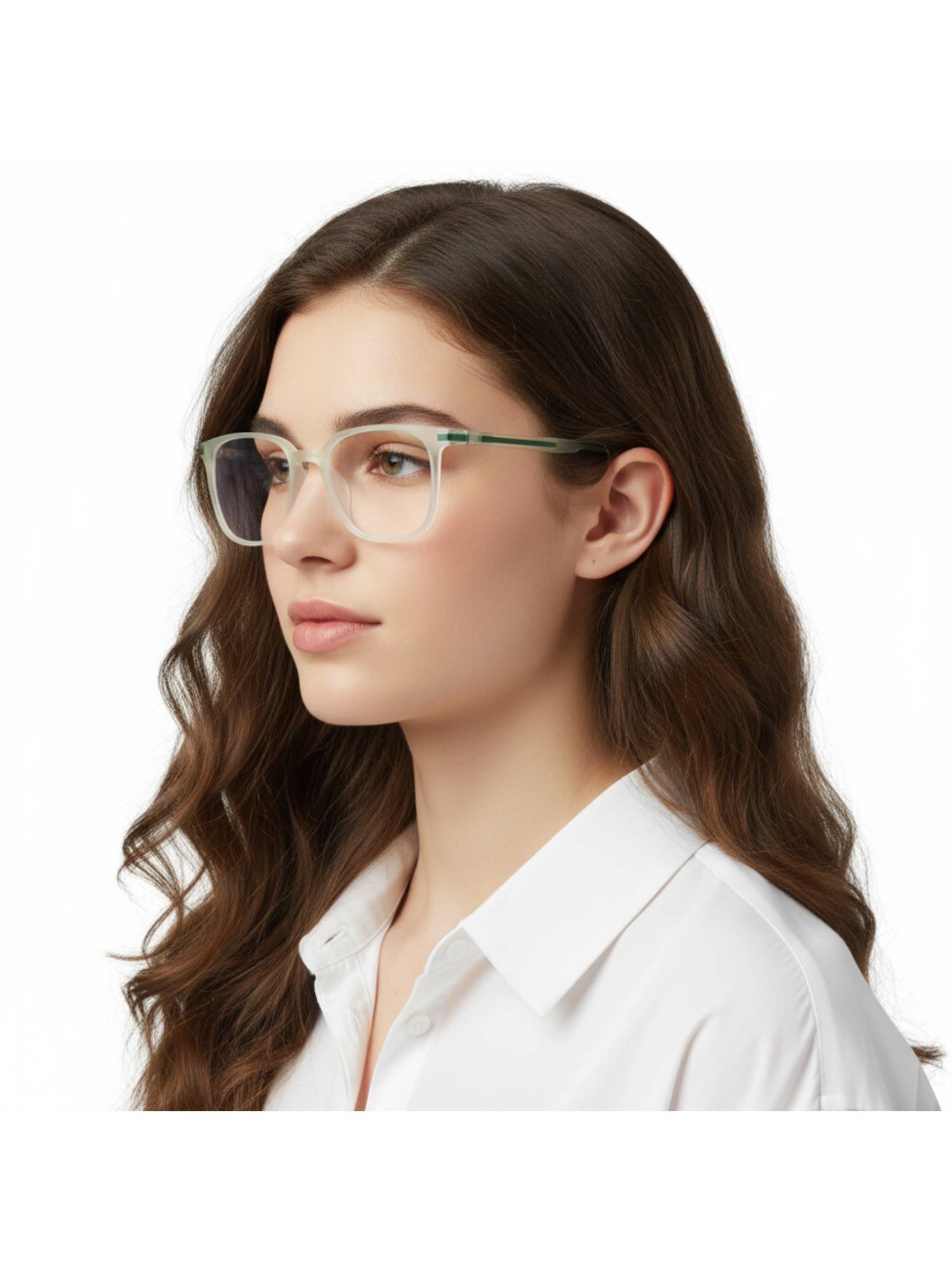HASHTAG EYEWEAR Unisex Blokz Clear Lens Square Full Rim Eyeglass-Nekcc-1160062-Grn (51)