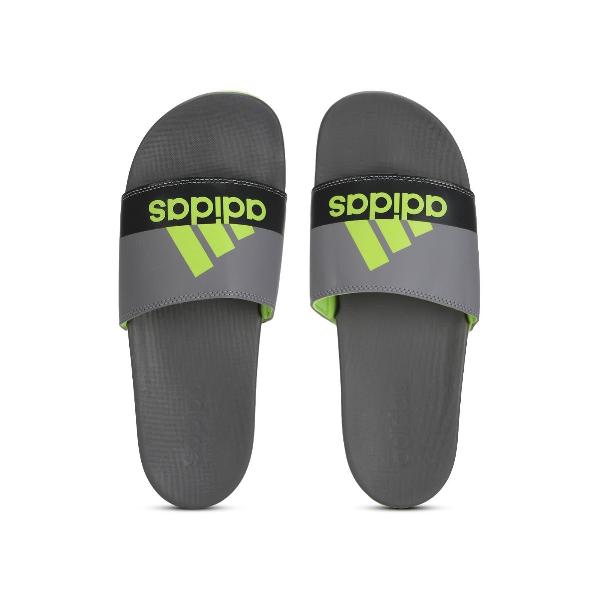 Adidas adilette discount comfort slides grey