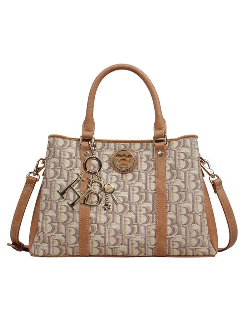 Buy HENNEY BEAR Hb Milk Tea Top Handbag with Detachable Strap Online