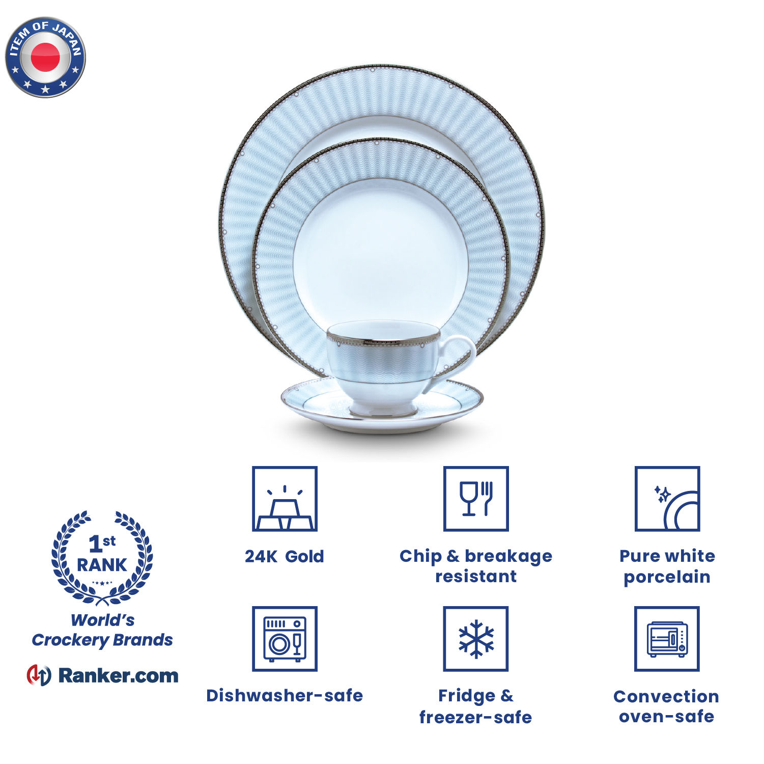 Noritake Japan Porcelain Dinner Plate Set Hearth Collection Monarch