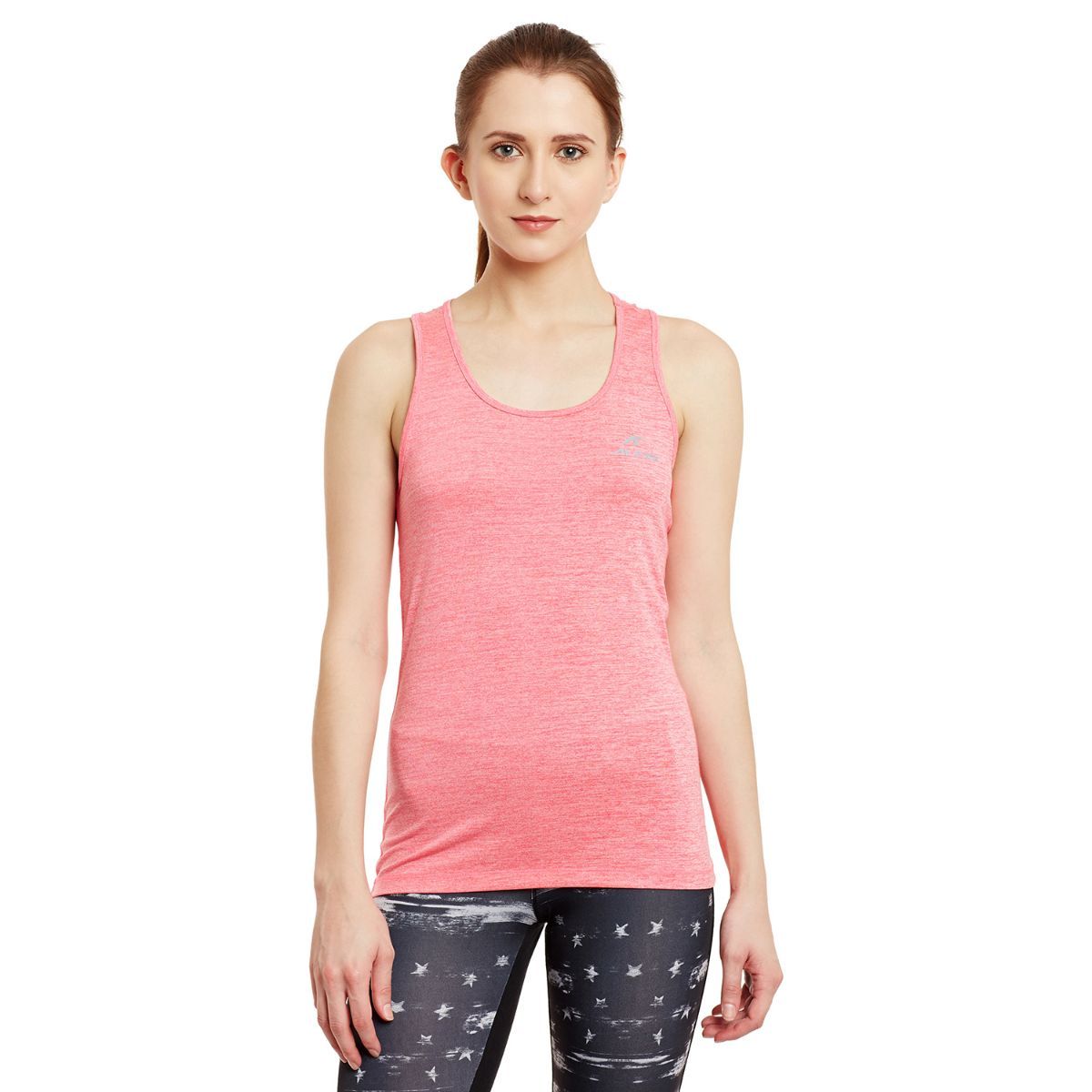 Buy Alcis Women Pink Self-designed Tank Top Online