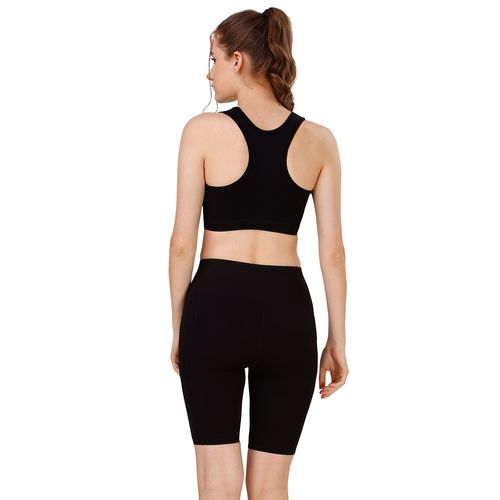 Set Medium Impact Racerback Sports Bra with High Waist Ankle Length Sp –  SOIE Woman