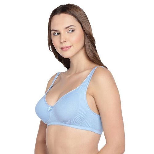 Inner Sense Organic Cotton Antimicrobial Seamless Side Support Bras (Pack  Of 2)-Blue (32B)