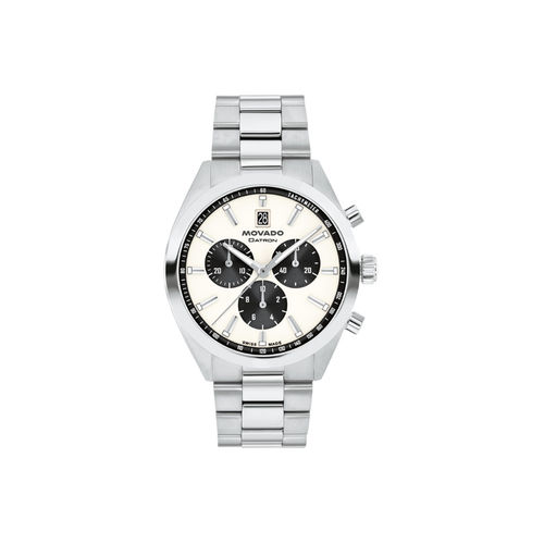 Buy Movado Heritage Swiss Qtz Chrono White Round Dial Mens Watch