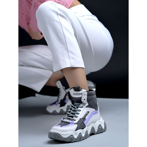 Buy Shoetopia Grey Smart Casual Sneakers for Women Online