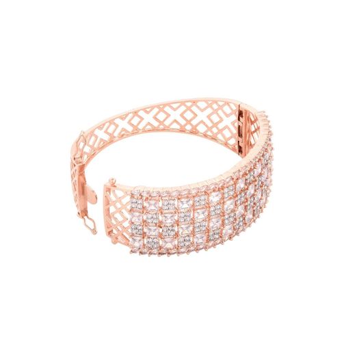 Buy Saraf RS Jewellery Rose Gold Plated White AD studded