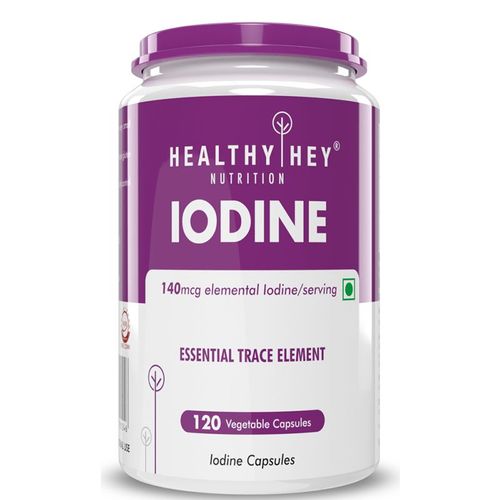 HealthyHey Nutrition Iodine - Supplement To Support The Thyroid - Veg  Capsules