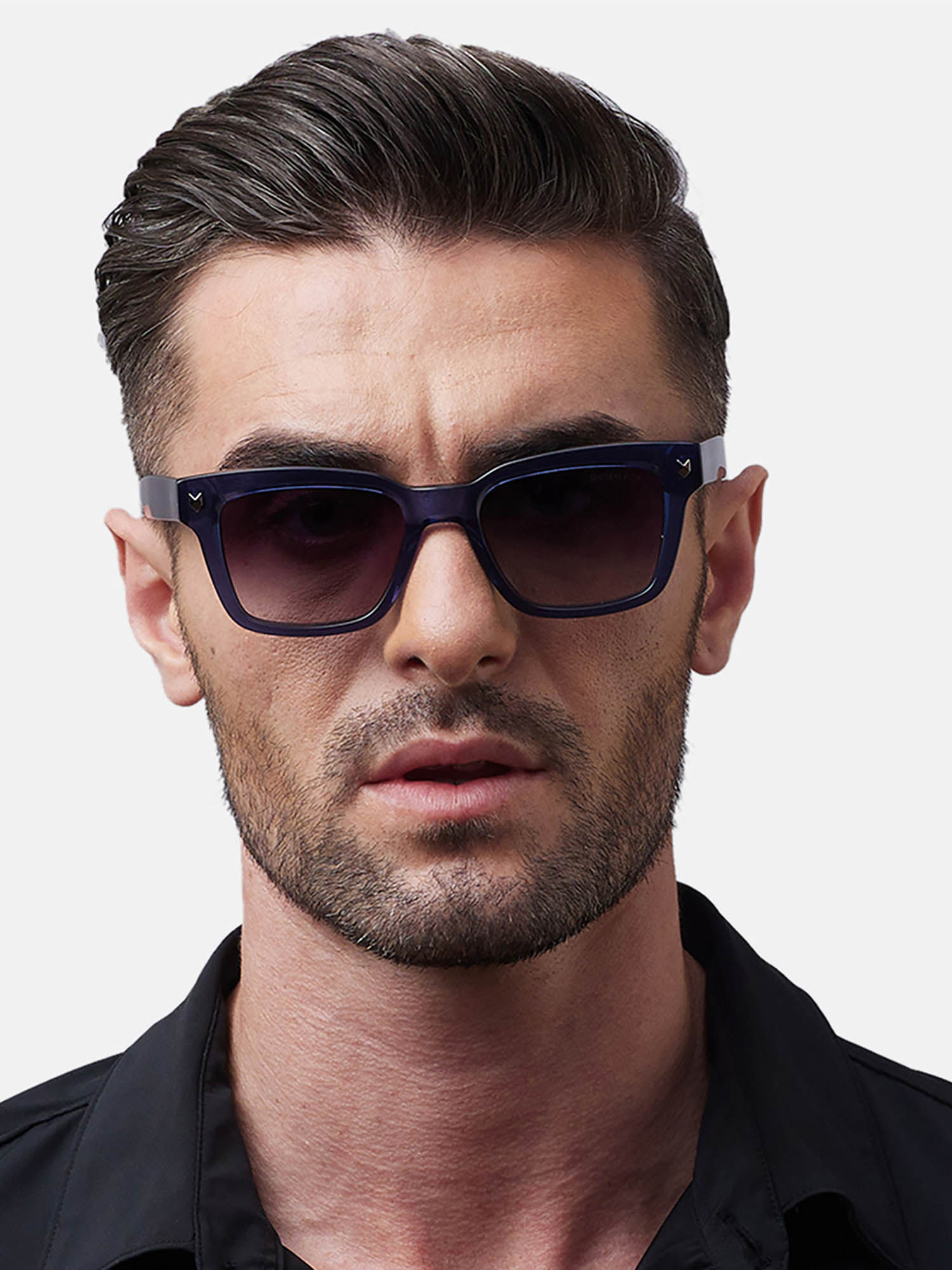 Buy Shisen Fox Okinawa Sapphire Frame Grey Lens Sunglasses (52) Online