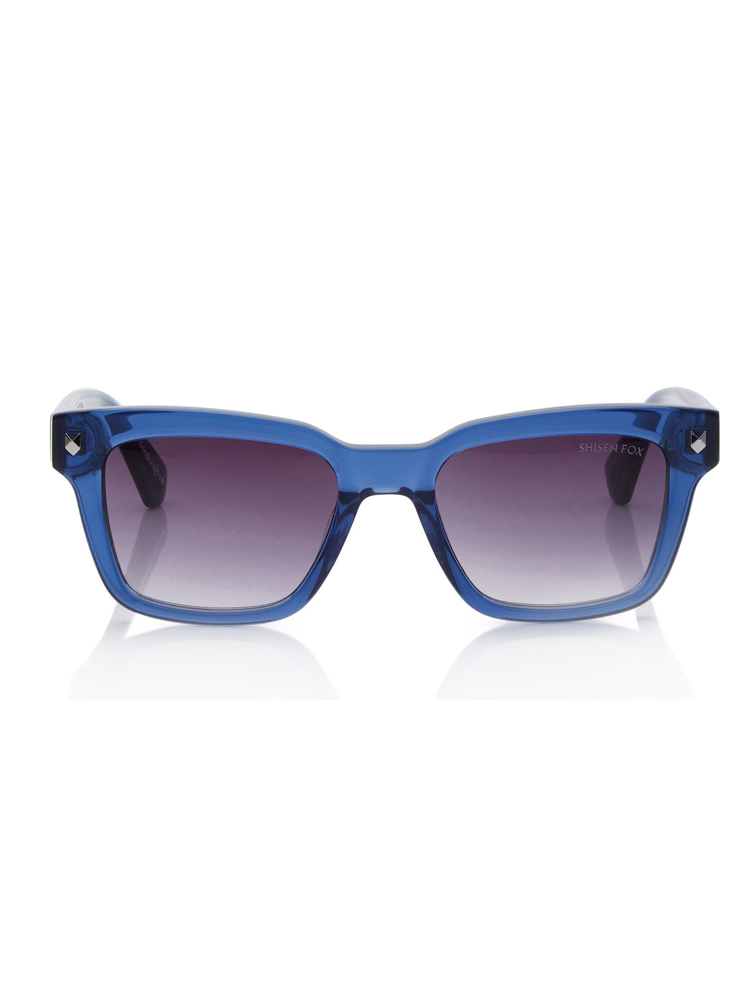 Buy Shisen Fox Okinawa Sapphire Frame Grey Lens Sunglasses (52) Online