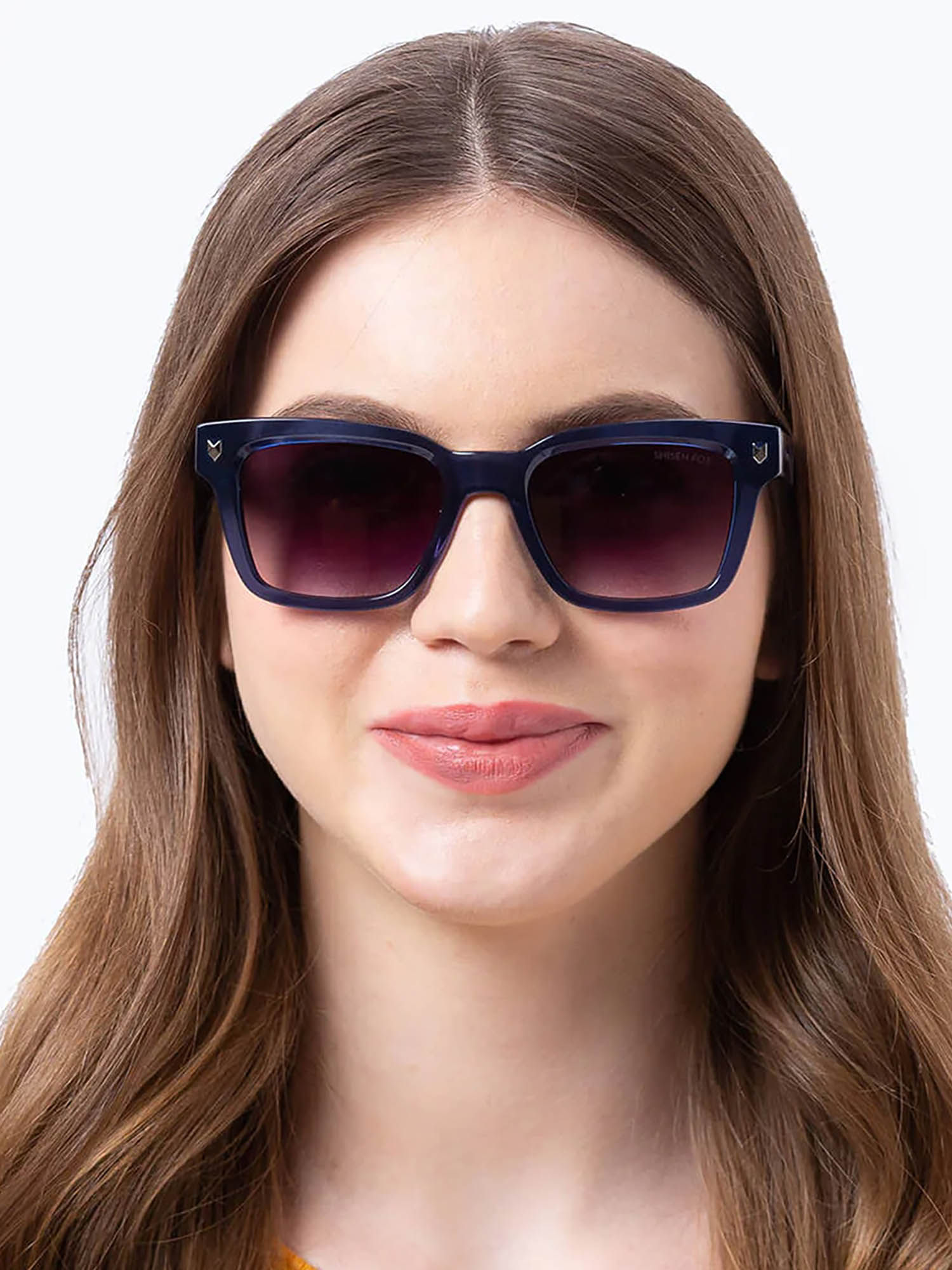 Buy Shisen Fox Okinawa Sapphire Frame Grey Lens Sunglasses (52) Online