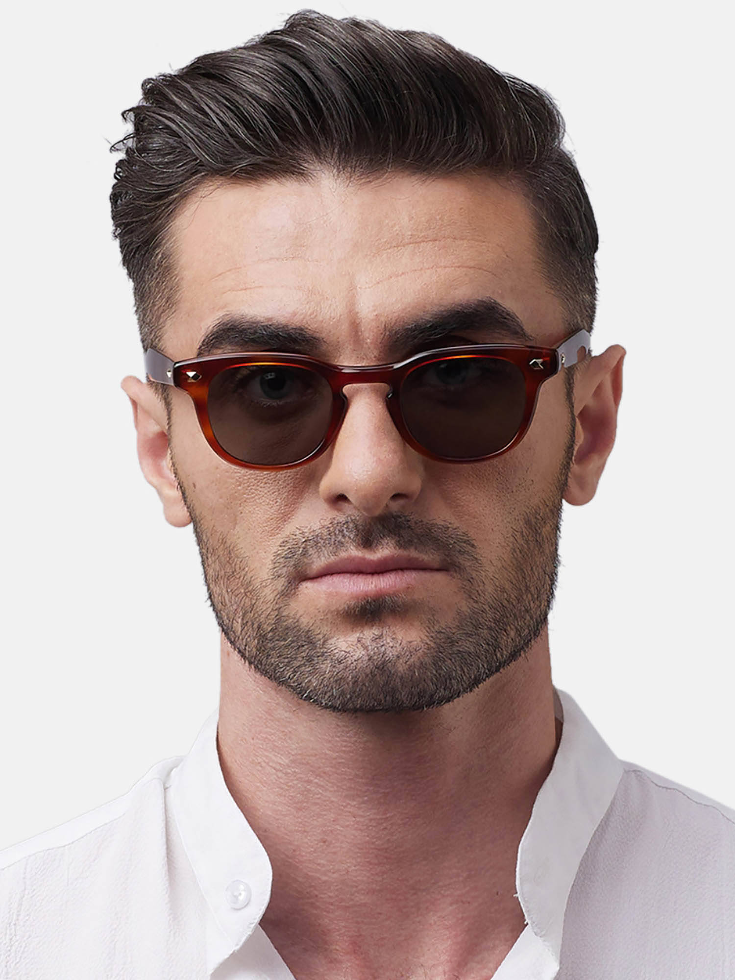 Shisen Fox Umi Brown Frame Green Lens Sunglasses (46)