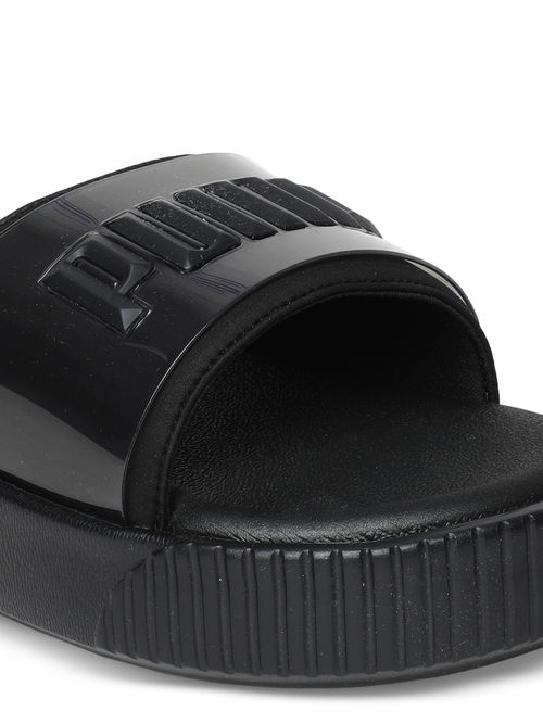 Puma Platform Slide Fashion Wns Women Flip Flops Black (8)