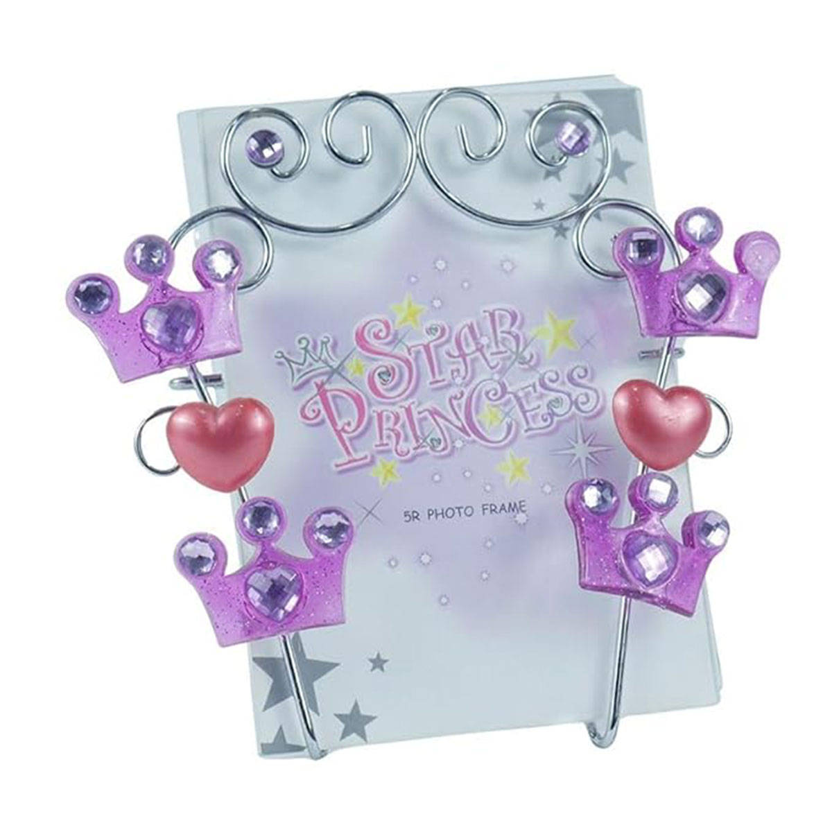Premsons Purple Heart Princess Design Glass Photo Frame