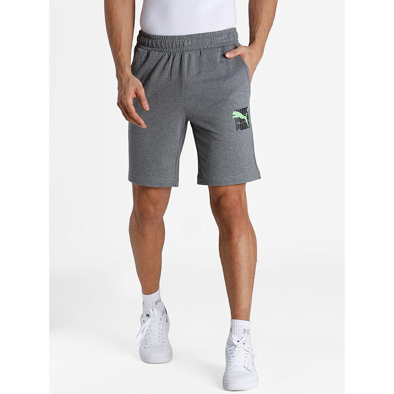 Puma Men's Graphic 6 Men's Gray Casual Shorts (XL)