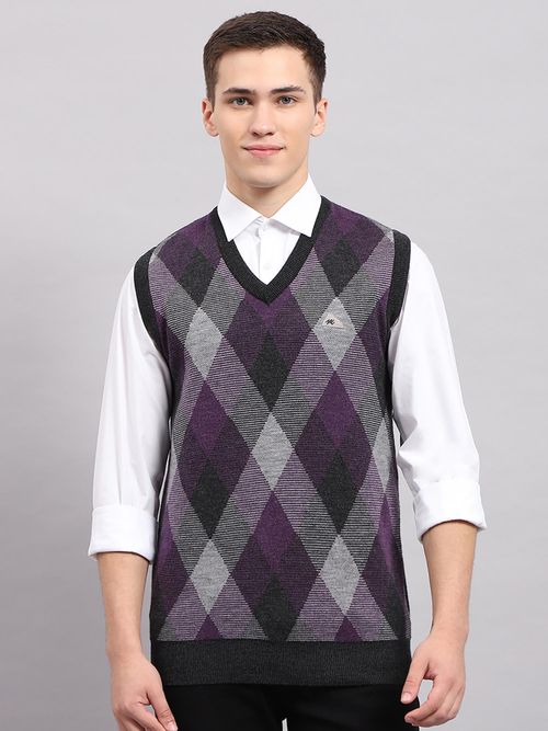 Purple Sweater Monte Carlo Mens Sweater Online Buy Men Purple Self